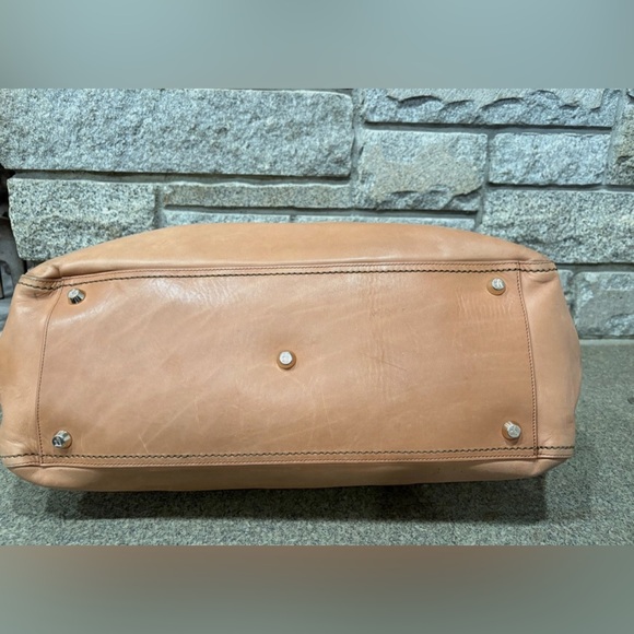 Vintage Lanvin JL Brown Calfskin Leather Bowling Bag - Picture 3 of 10